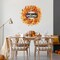 Fall Wreath - Autumn Front Door Wreath with Small Pumpkin, Berry, Round Leaves